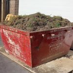 2m skip bin with green waste